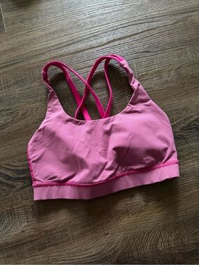 lululemon athletica Pink Seamless Strappy Sports Bra